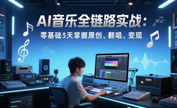 （三网2882期）AI音乐全链路实战变现