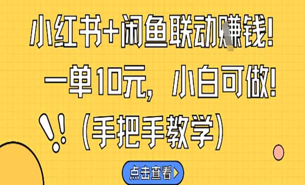 （三网2952期）小红书+闲鱼联动挣钱