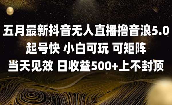 （三网2975期）最新无人直播撸音浪