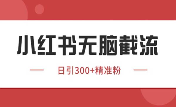 （三网2988期）小红书野路子暴力截流