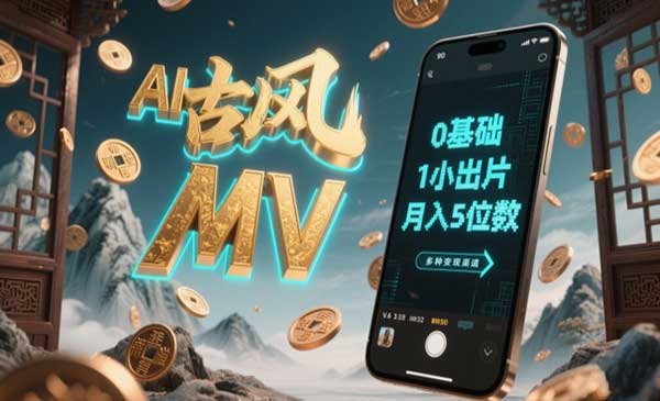 (三网2999期)AI一键生成古风音乐MV