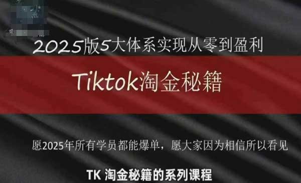 （三网3139期）TikTok跨境淘金秘籍