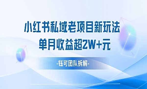（三网3266期）小红书私域项目