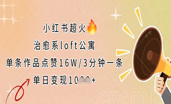 （三网3339期）小红书治愈系loft公寓