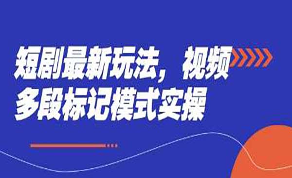 （三网3372期）短剧视频多段标记模式