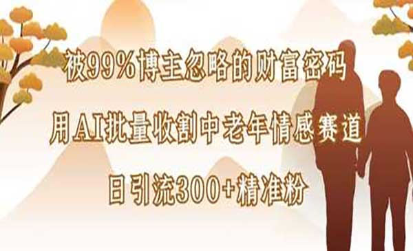 （三网3389期）AI中老年情感赛道