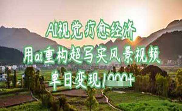 （三网3402期）AI重构超写实风景视频