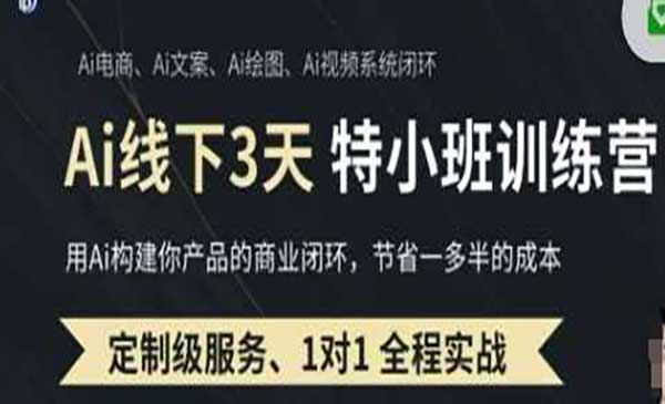 （三网3418期）AI实操线下培训