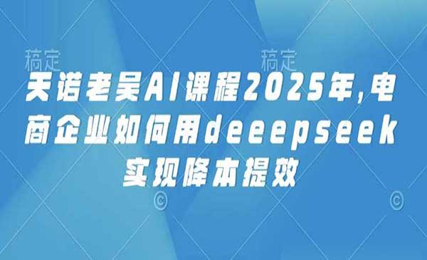 （三网3705期）DeepSeek电商赋能