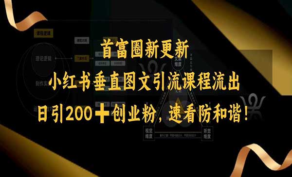 （三网3719期）小红书垂直图文引流
