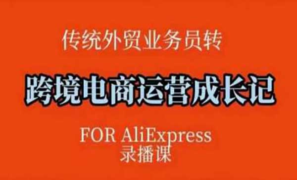 （三网3847期）跨境电商速卖通运营
