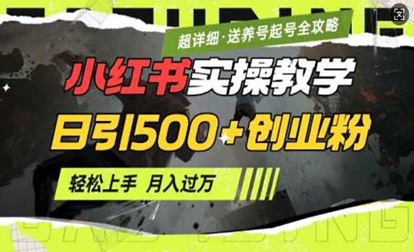 （三网3855期）小红书日引500+创业粉