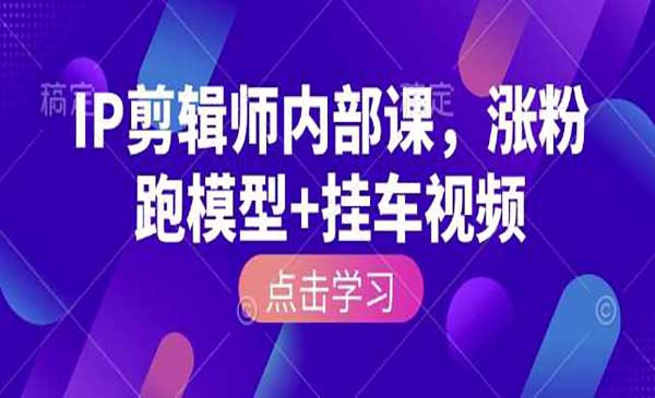 （三网3991期）IP剪辑师内部课