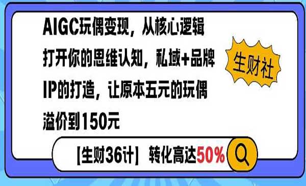 （三网4028期）AIGC玩偶变现