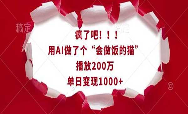 （三网4107期）A制作会做饭的猫玩法