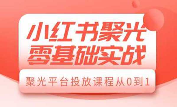 （三网4202期）小红书聚光零基础实战