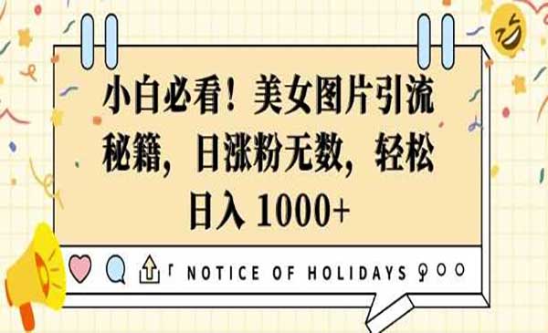 （三网4207期）美女图片引流秘籍