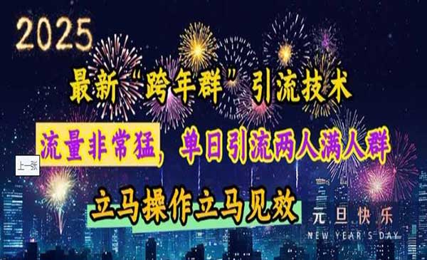 （三网4228期）跨年群引流玩法