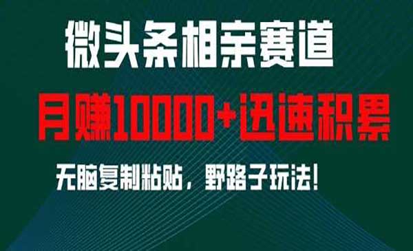 （三网4318期）微头条相亲项目