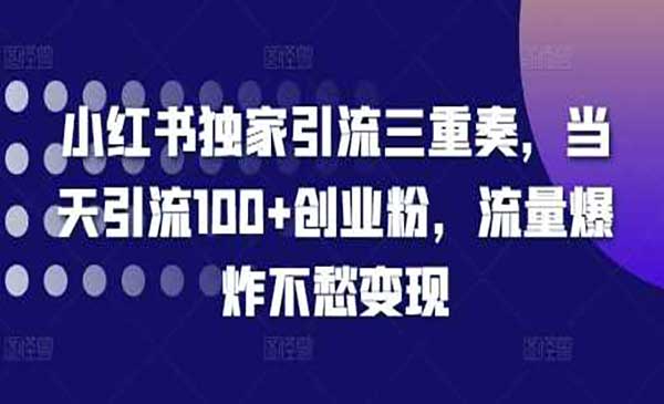 （三网4415期）小红书独家引流
