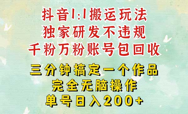 (三网4510期)抖音顶级搬运玩法