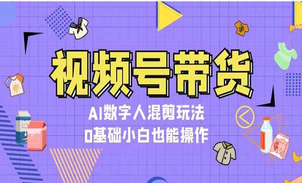（三网4511期）视频号数字人混剪带货