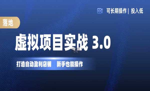 （三网4589期）打造自动盈利虚拟店铺