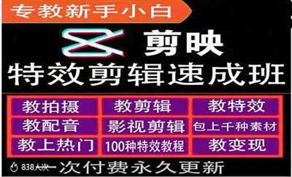 （三网4619期）剪映特效运营变现