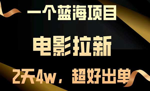 （三网4691期）电影拉新蓝海项目