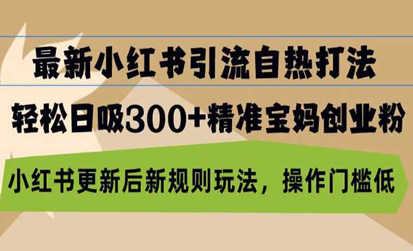 （三网4713期）小红书引精准宝妈粉