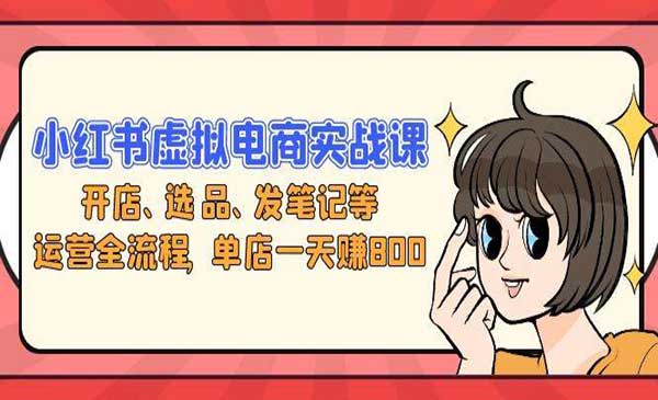 （三网4732期）小红书虚拟电商实战