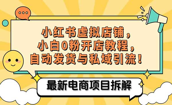 （三网4754期）小红书虚拟类目玩法