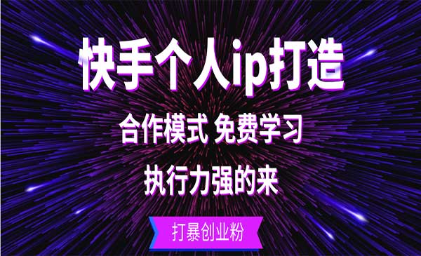 （三网4809期）快手个人IP打造