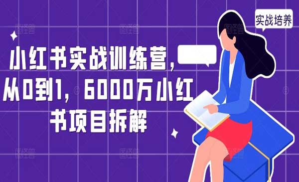 （三网4864期）6000万小红书项目拆解