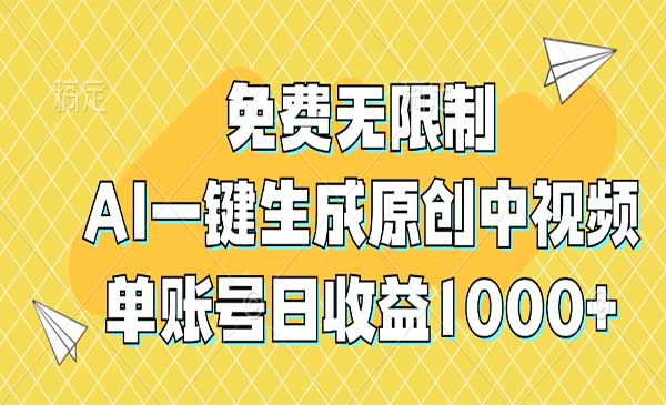 （三网5010期）AI一键原创中视频