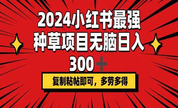 （三网5124期）小红书最强种草项目