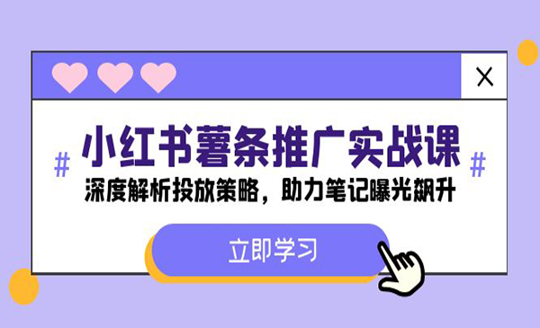 (三网5163期)小红书薯条推广实战