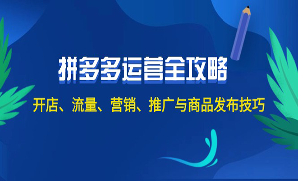 (三网5180期)拼多多运营全攻略