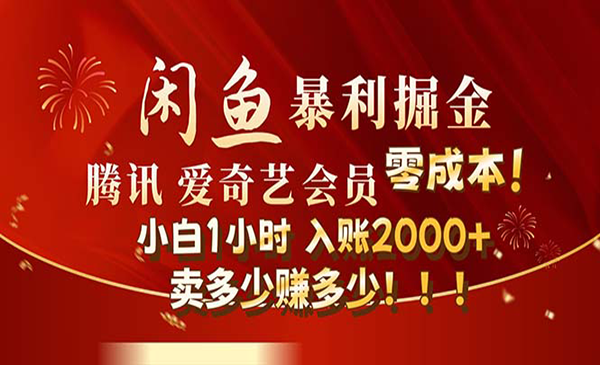 （三网5205期）闲鱼全新暴力掘金